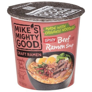 OG3 Mikes Mighty Good Beef Ramen Cup 6/1.8 OZ [UNFI #54333]