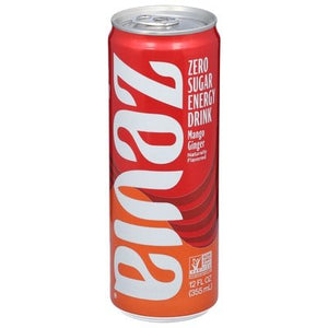 Zevia Mango Gngr Zero Cal Enrgy Drnk 12/12 OZ [UNFI #00111] T