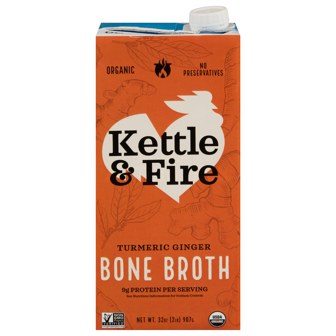 Kettle & Fire Bone Brothturmeric Ginger 8/32 Oz [UNFI #18445]