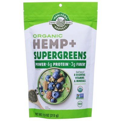 OG2 Manitoba Harvest Hemp Powder Supergreens 7.5 OZ [UNFI #10089] T