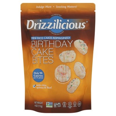 Drizzilicious Mini Rice Crisp Birthday Cake 12/4 Oz [UNFI #54562]