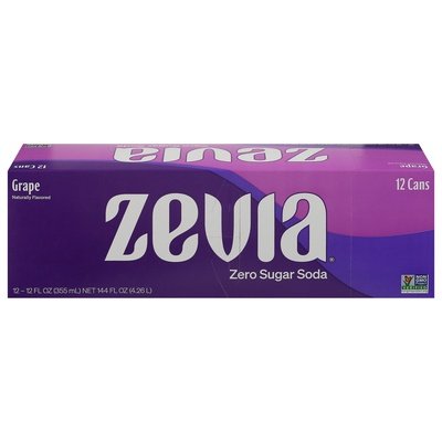 Zevia Grape Soda 2/12/12 Oz [UNFI #86340]