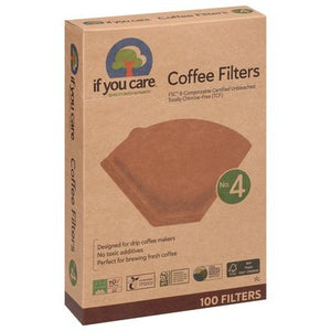 If You Care Coffee Filters #4 Unbleach 12/100 CT [UNFI #62201] T