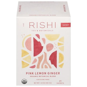 Rishi Tea Pink Lemon Ginger Tea Bag 6/15 Ct [UNFI #65249]