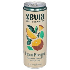 Zevia Green Tea Tropical Pineapple 12/12 Oz [UNFI #17057]