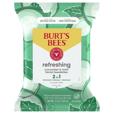 Burts Bees Face Clns Towlette Cucu Mint 3/30 Ct [UNFI #50913]