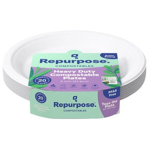 Repurpose Plant Bsd Heavy Duty Dinner Plates 12/20 CT [UNFI #82388] T