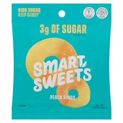 Smart Sweets Gummy Peach Rings 12/1.8 OZ [UNFI #28493]