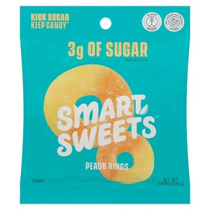 Smart Sweets Gummy Peach Rings 12/1.8 OZ [UNFI #28493]