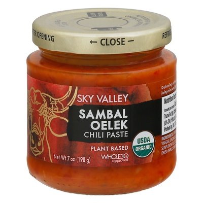 OG2 Sky Valley Sambal Oelek Chili Pst, Hot, GF 6/7 OZ [UNFI #67028]