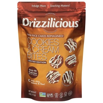 Drizzilicious Mini Rice Crisp Cookies Cream 12/4 Oz [UNFI #04999]