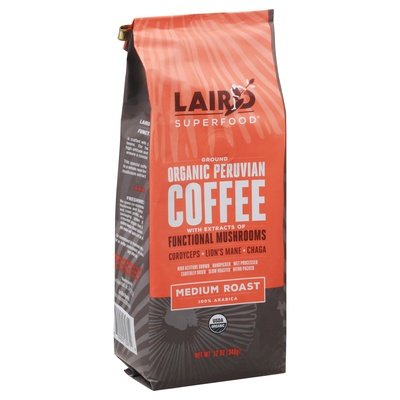 OG2 Laird Superfood Med Ground Coffee W/Mushroom 6/12 OZ [UNFI #74313]
