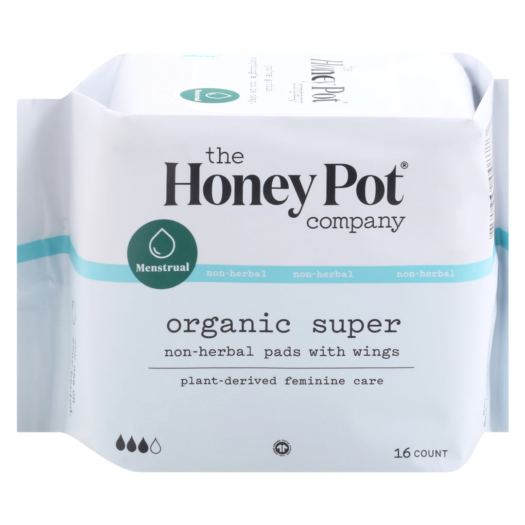 The Honey Pot Super Menstrual Pads 16 Ct [UNFI #44108] T