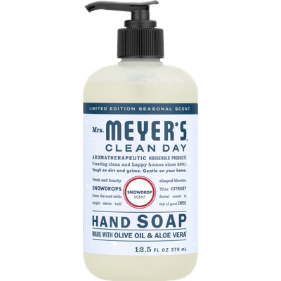 Mrs. Meyers Clean Day Hand Soap Holiday Snow Drop 6/12.5 Oz [UNFI #70631]