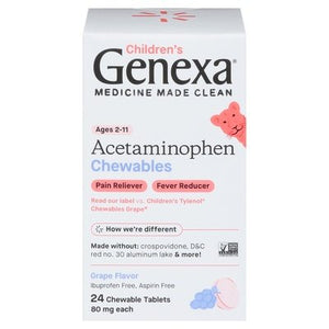 Genexa Grape Pain & Fever Kids 24 Ct [UNFI #48432]