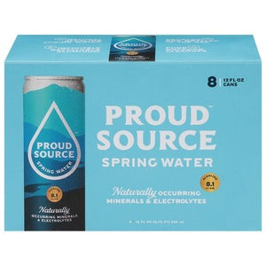 Proud Source Spring Water,Alkaline PH 8.1 3/8/12 OZ [UNFI #50008]