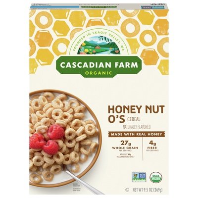 OG2 Cascadian Farm Honey Nut Os Cereal 12/9.5 OZ [UNFI #58219]