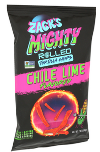 Zack's Mighty Tort Chip, Rolled, Chili Lime  6/7 OZ [UNFI #13432]